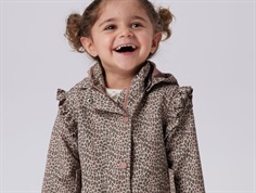 Name It overgangsjakke Lys taupe med leopardprint